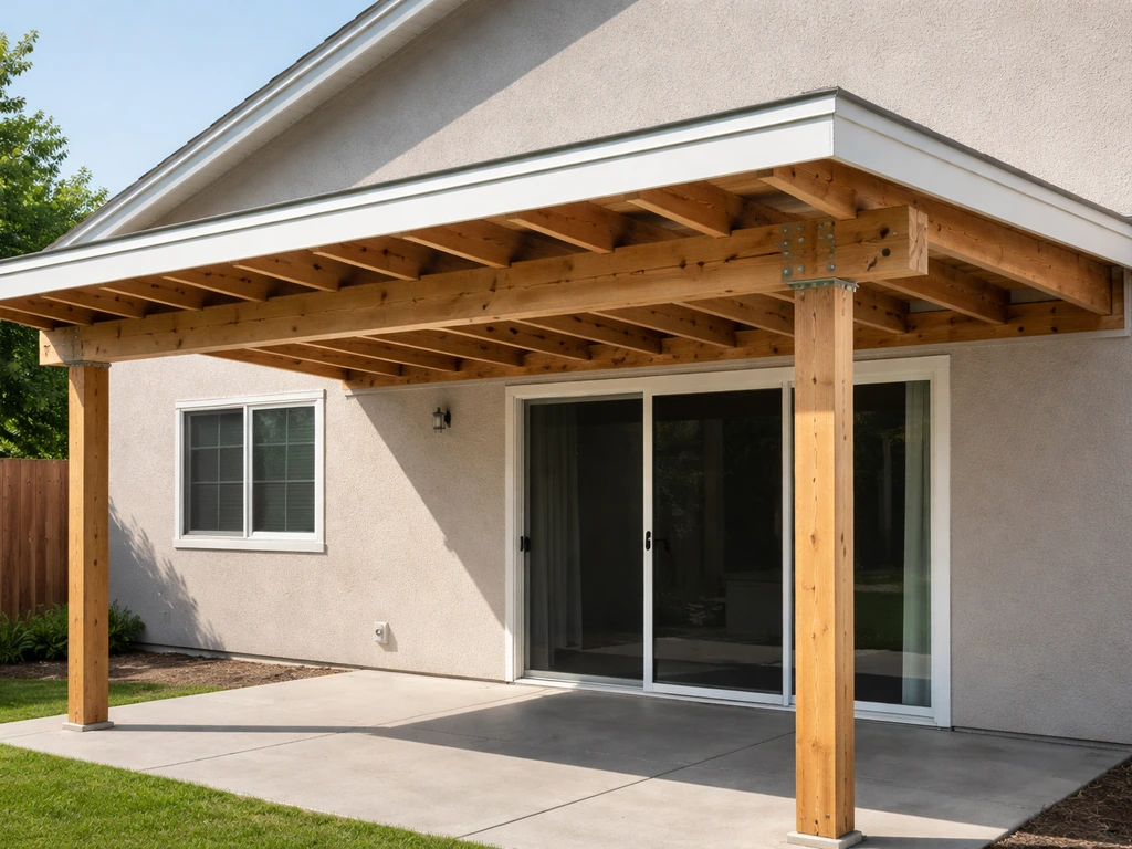 how to build patio cover attached to house