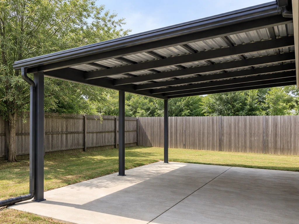 how to build a metal patio roof