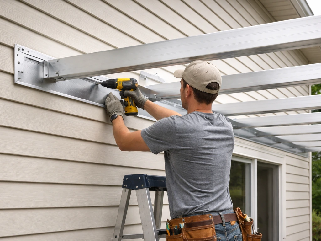 how to attach a patio cover to house