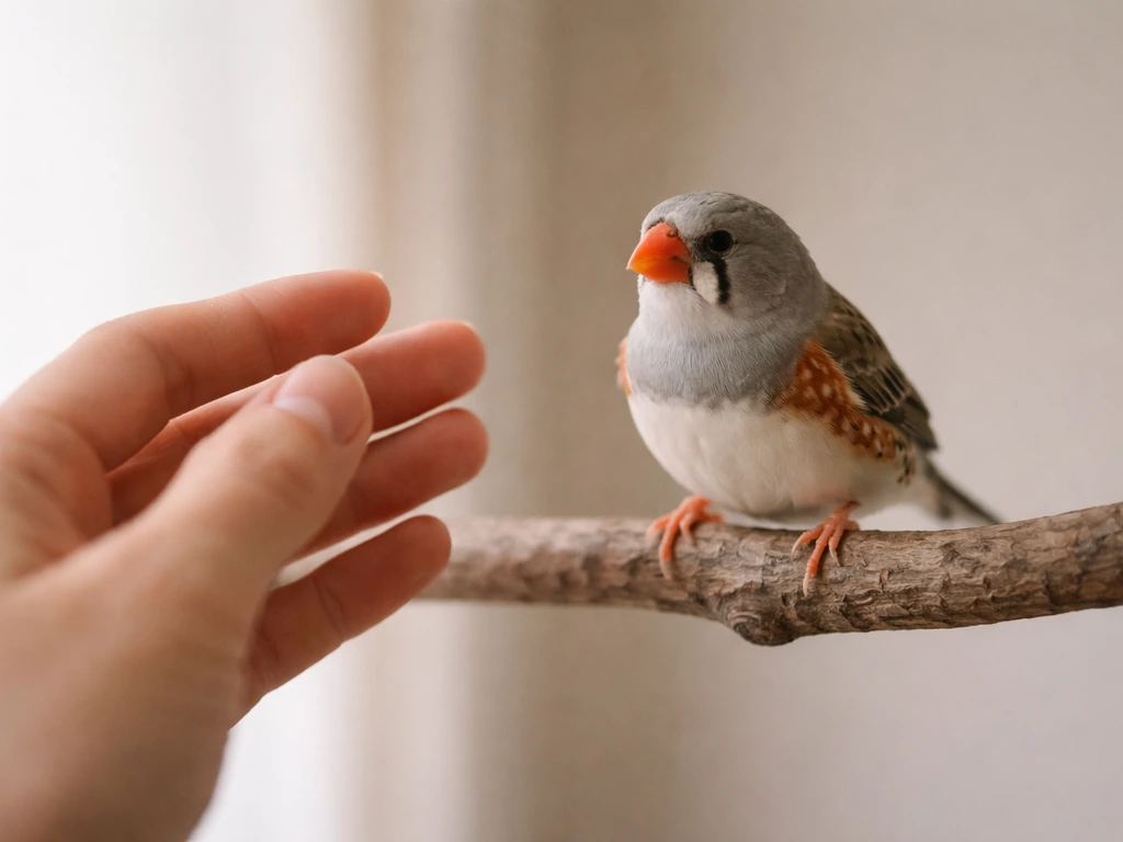 how to pet bird finch