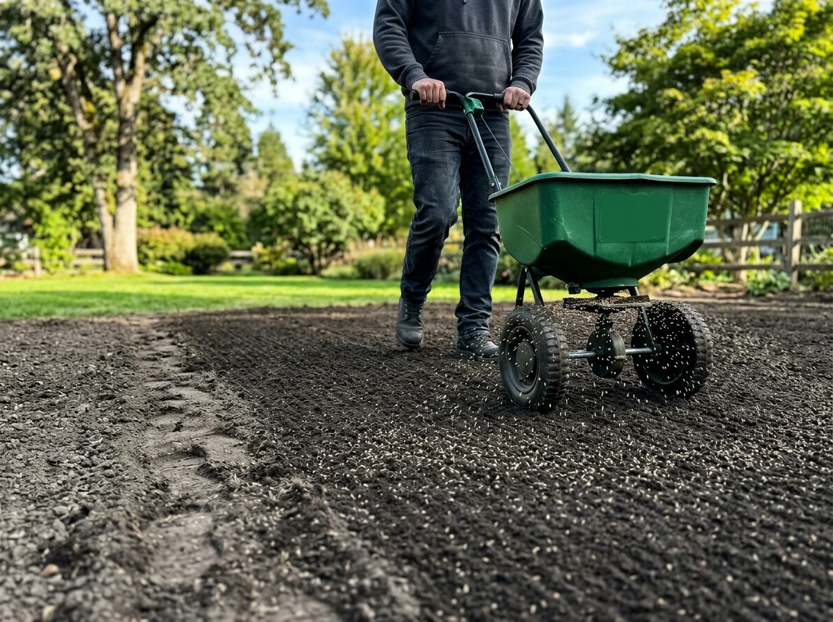 Broadcast spreading zoysia seed with an even distribution