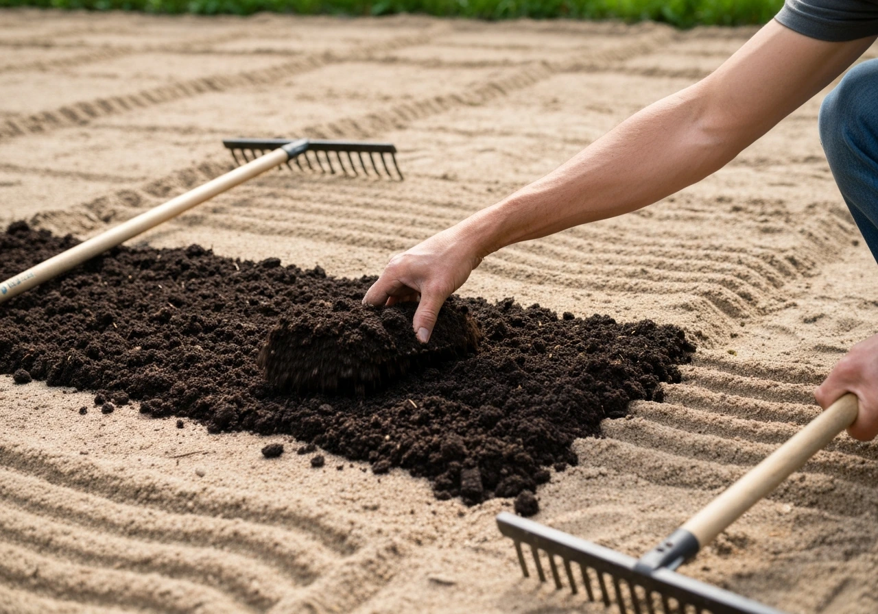 how to grow grass with sandy soil