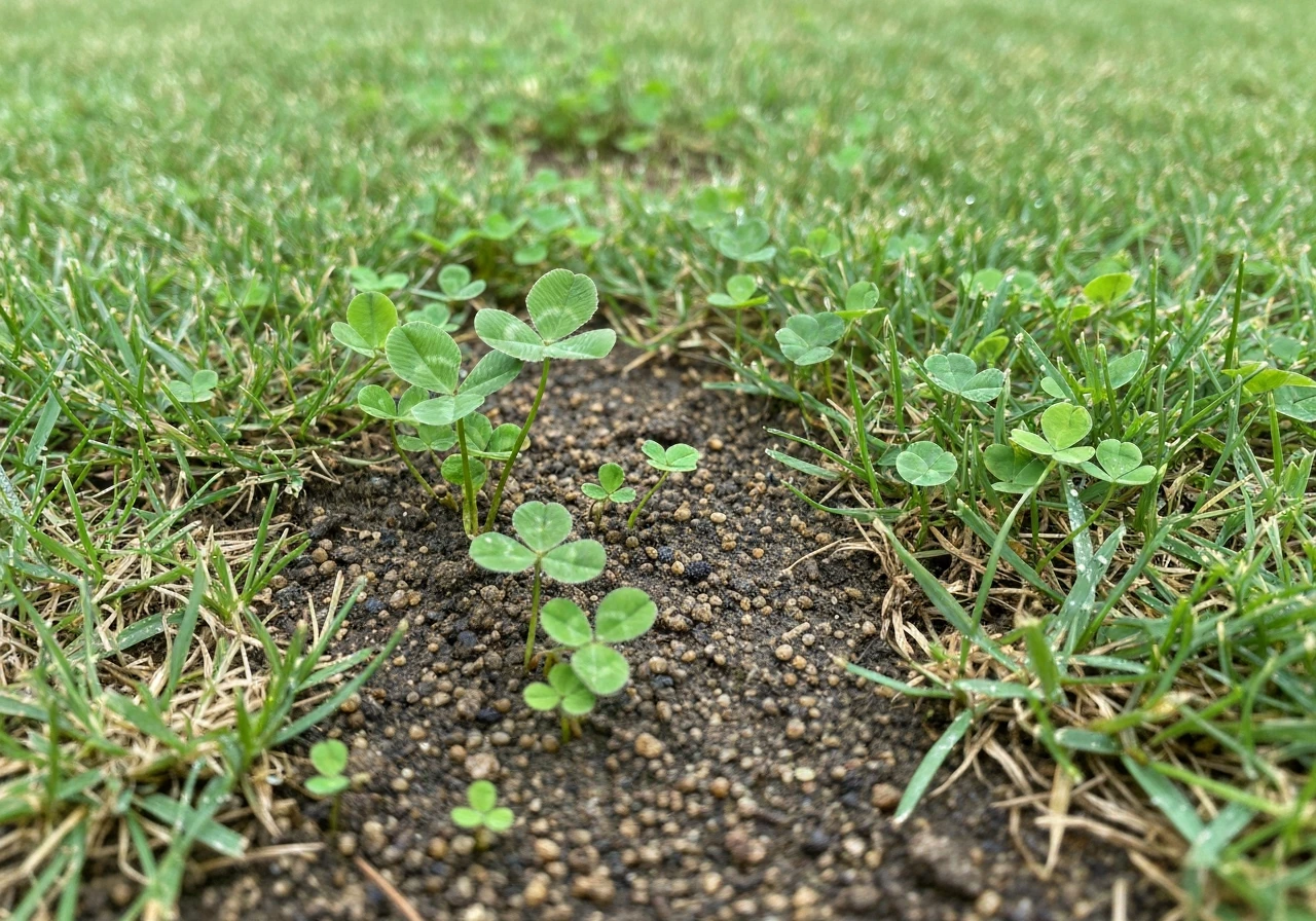 why do clovers grow in grass
