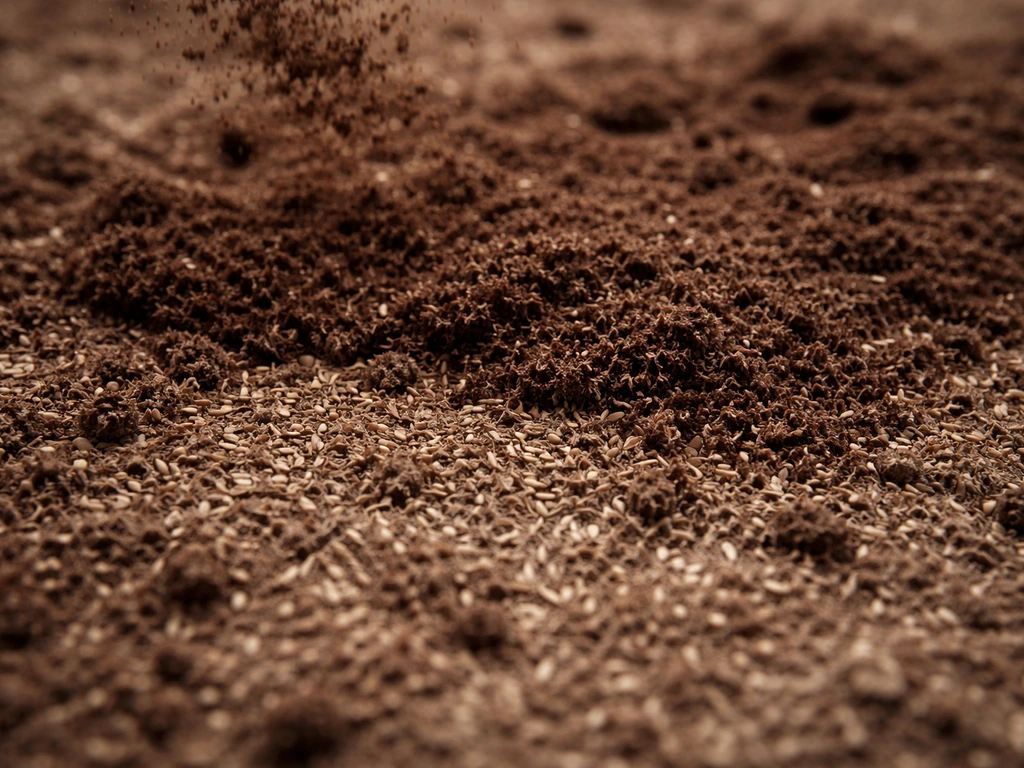Lightly spread peat moss over a grass seedbed, showing seed-cover and moisture retention