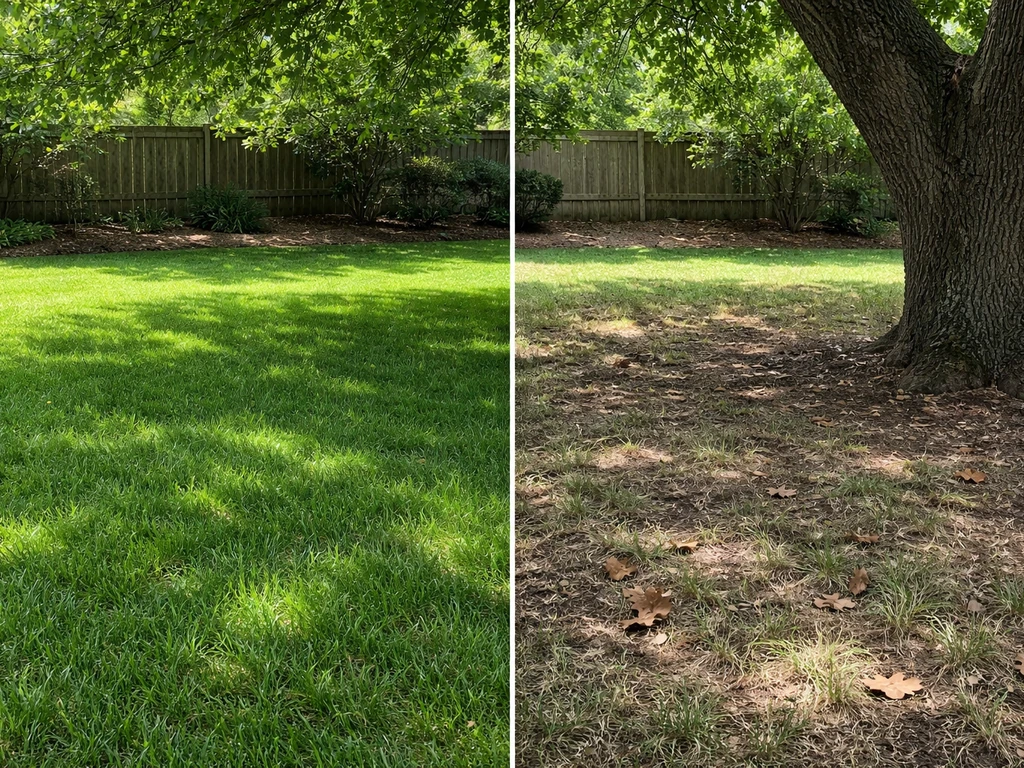 how to grow grass under an oak tree