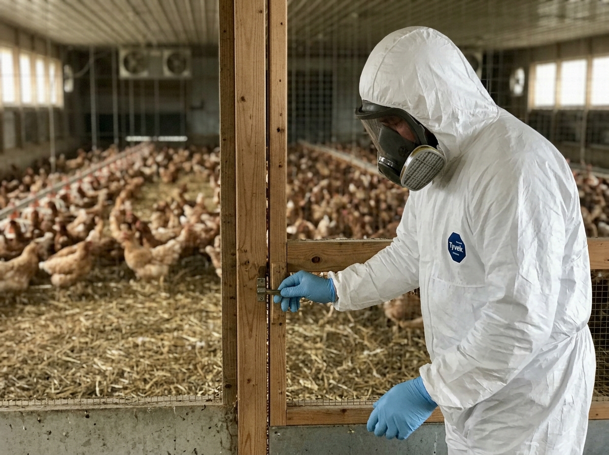 Wild bird with distance and contact warning context