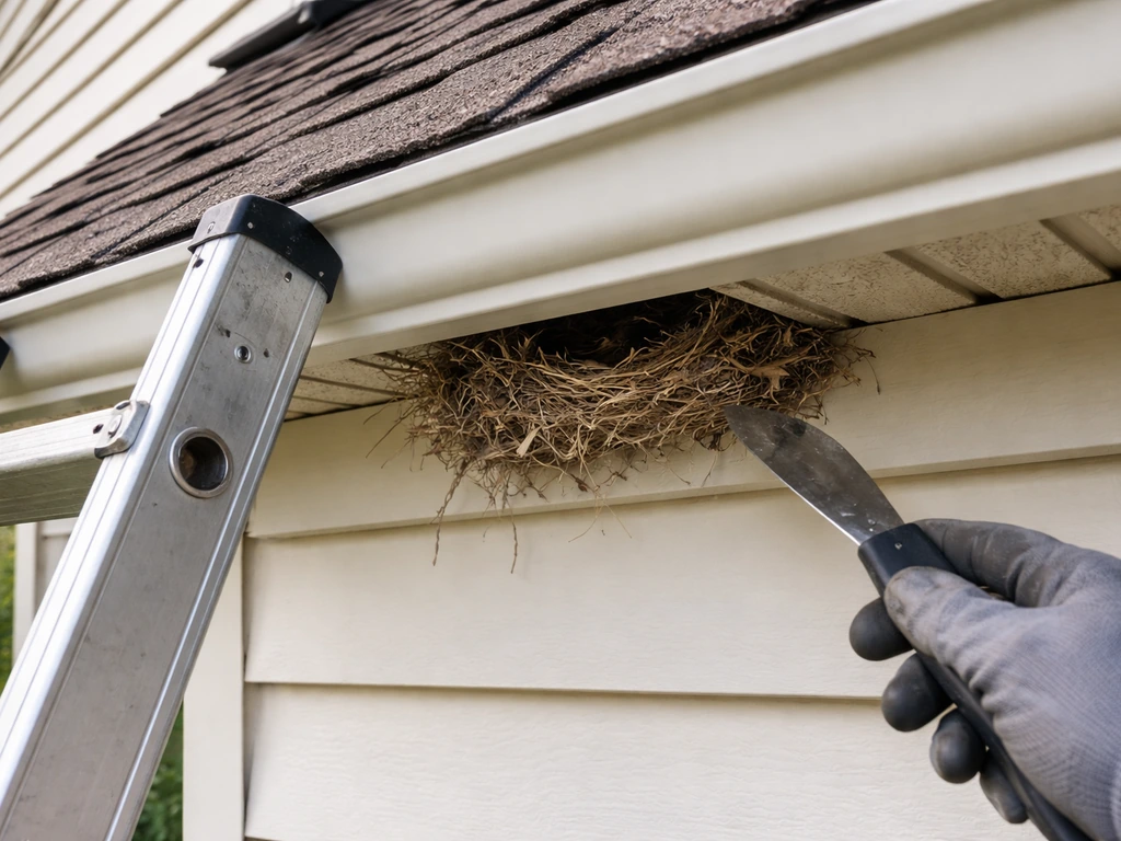 how to get rid of bird nest in roof