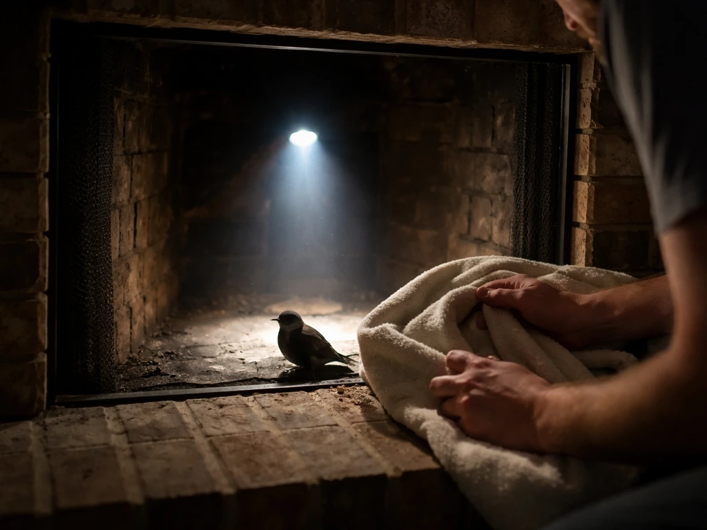 how to get bird out of chimney