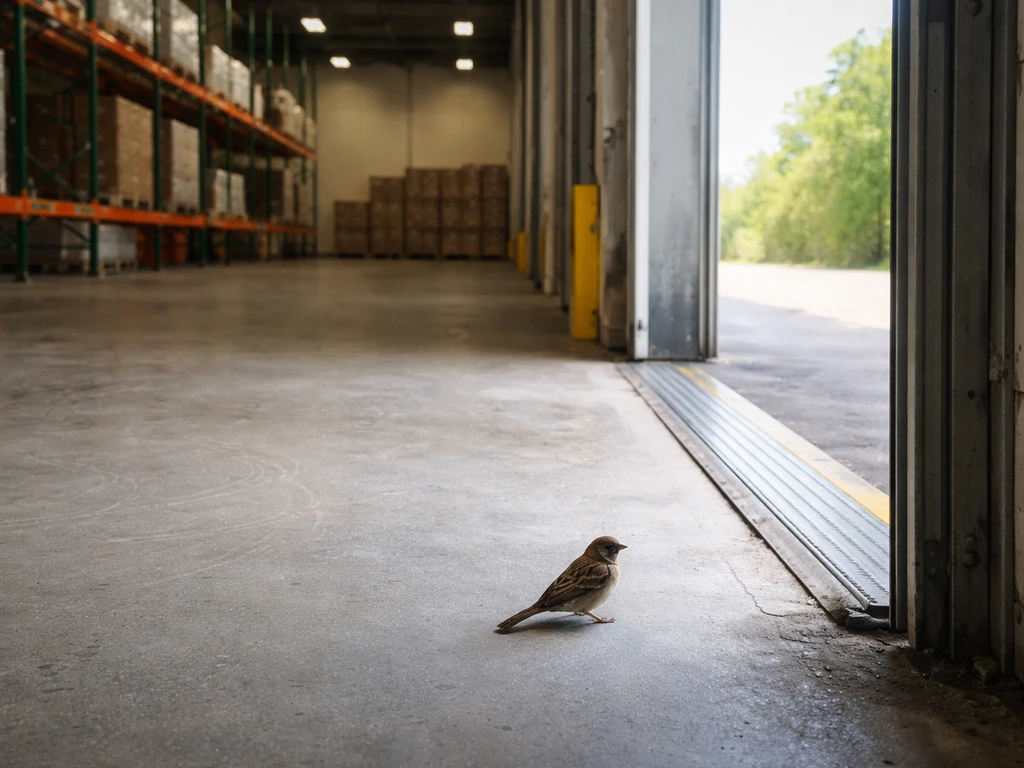 how to get bird out of warehouse