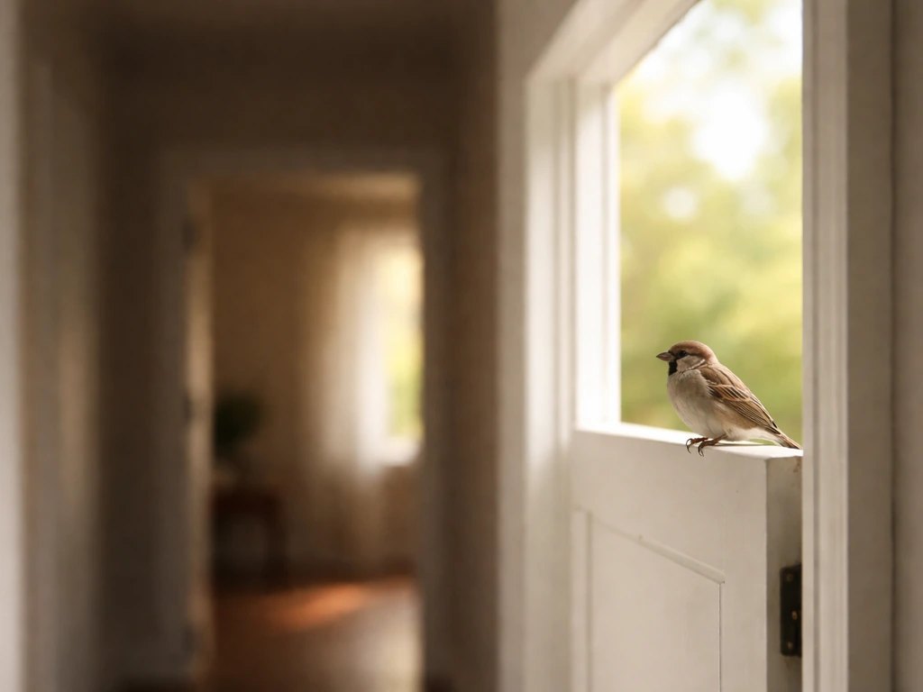 how to get a bird out of a building