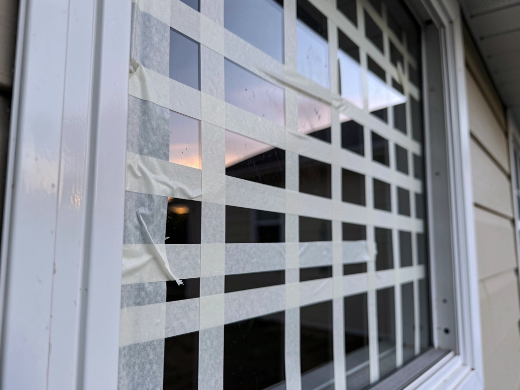 Two-window comparison showing reflections vs see-through illusion