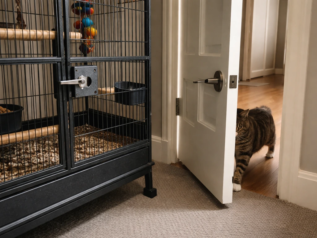 how to keep cats away from bird cage