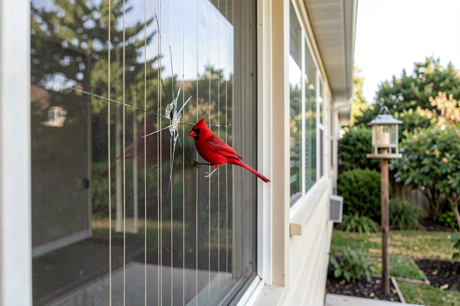 How to Stop a Red Bird From Hitting Your Window