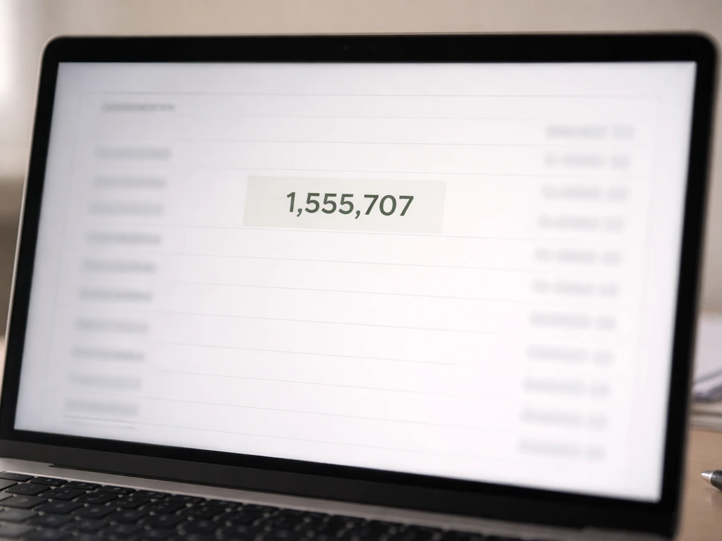 Close-up of a laptop showing an official prize money earnings record with the 2024 figure highlighted.