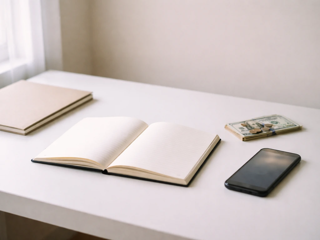 Simple photo of a desk with scattered money and a notebook, symbolizing conflicting financial estimates.