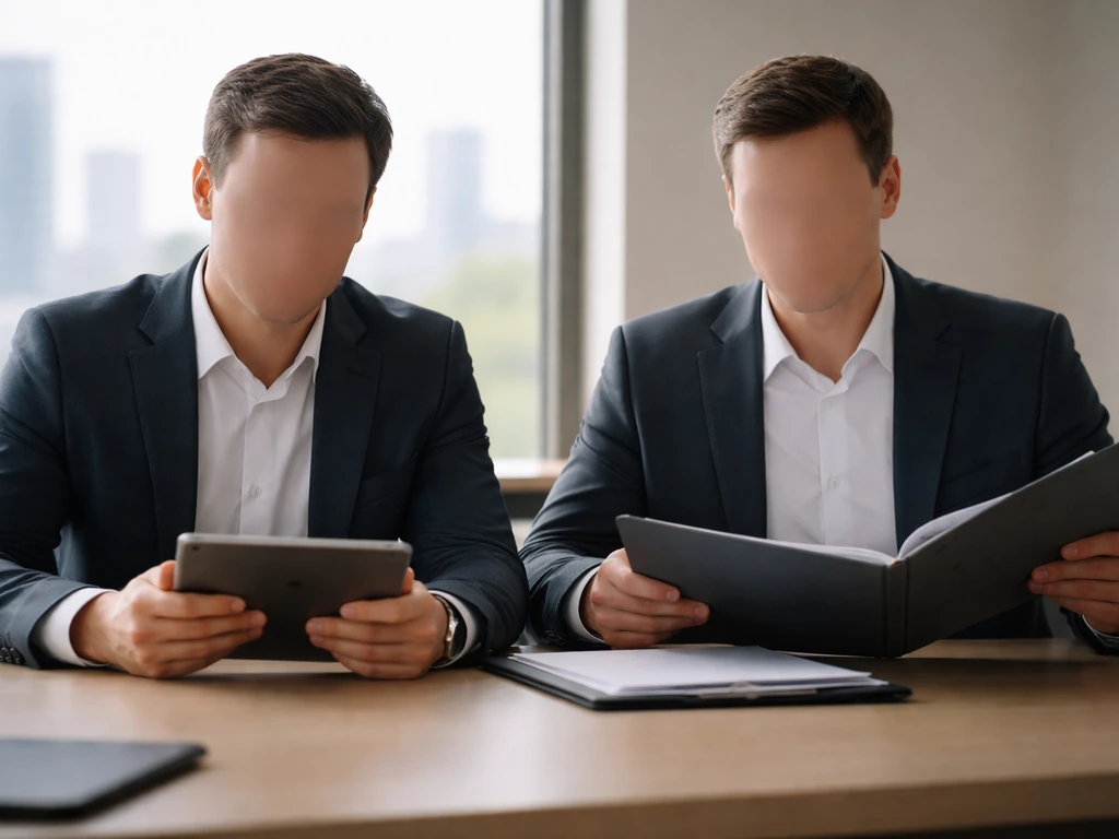 Two anonymous men in a quiet office, suggesting “which Ivanishvili” in a wealth-reporting context.