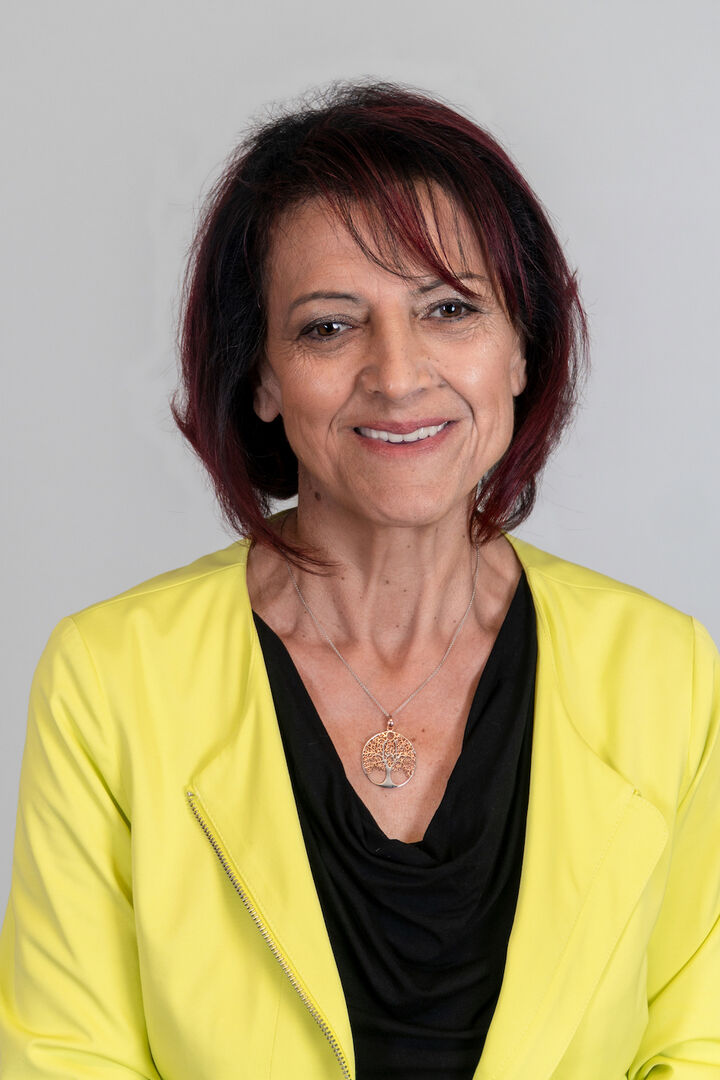 Porträt, Frau, gelber Blazer