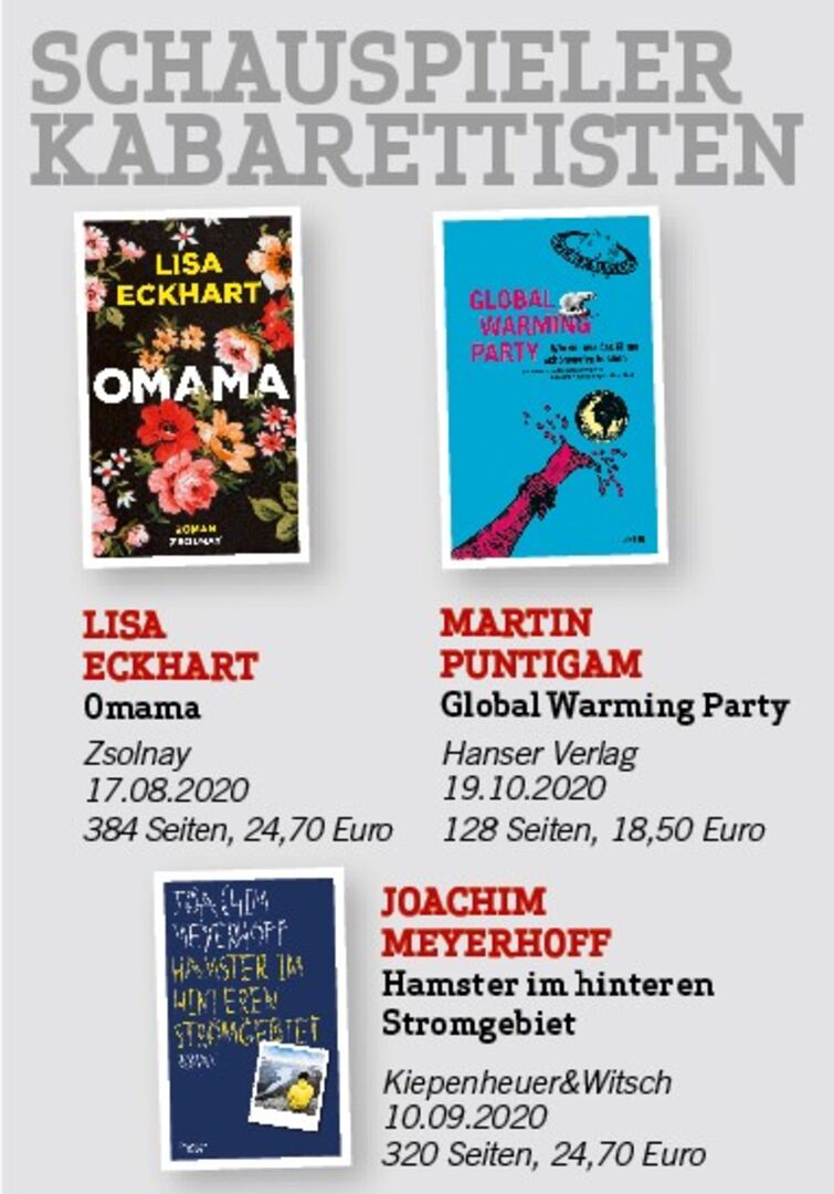 Lisa Eckhart &quot;Omama&quot;, Martin Puntigam &quot;Global Warming Party&quot;, Joachim Meyerhoff &quot;Hamster im hinteren Stromgebiet&quot;