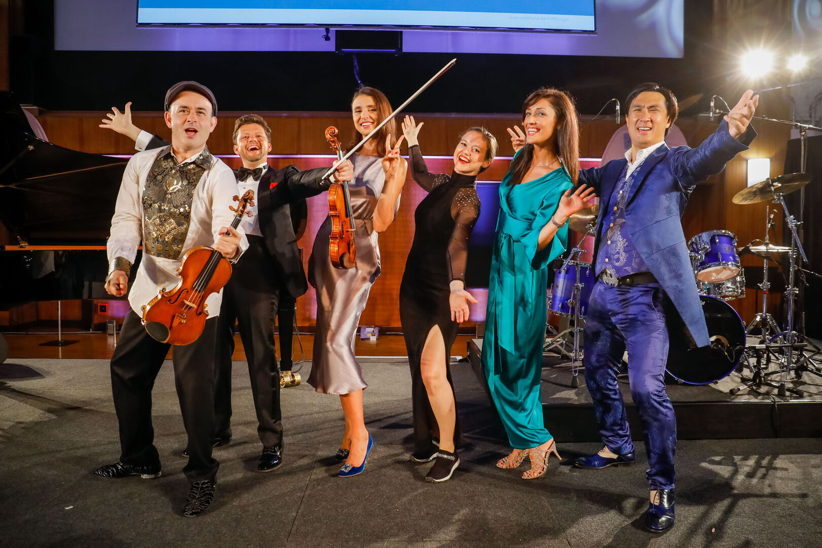 Künstler geigen auf