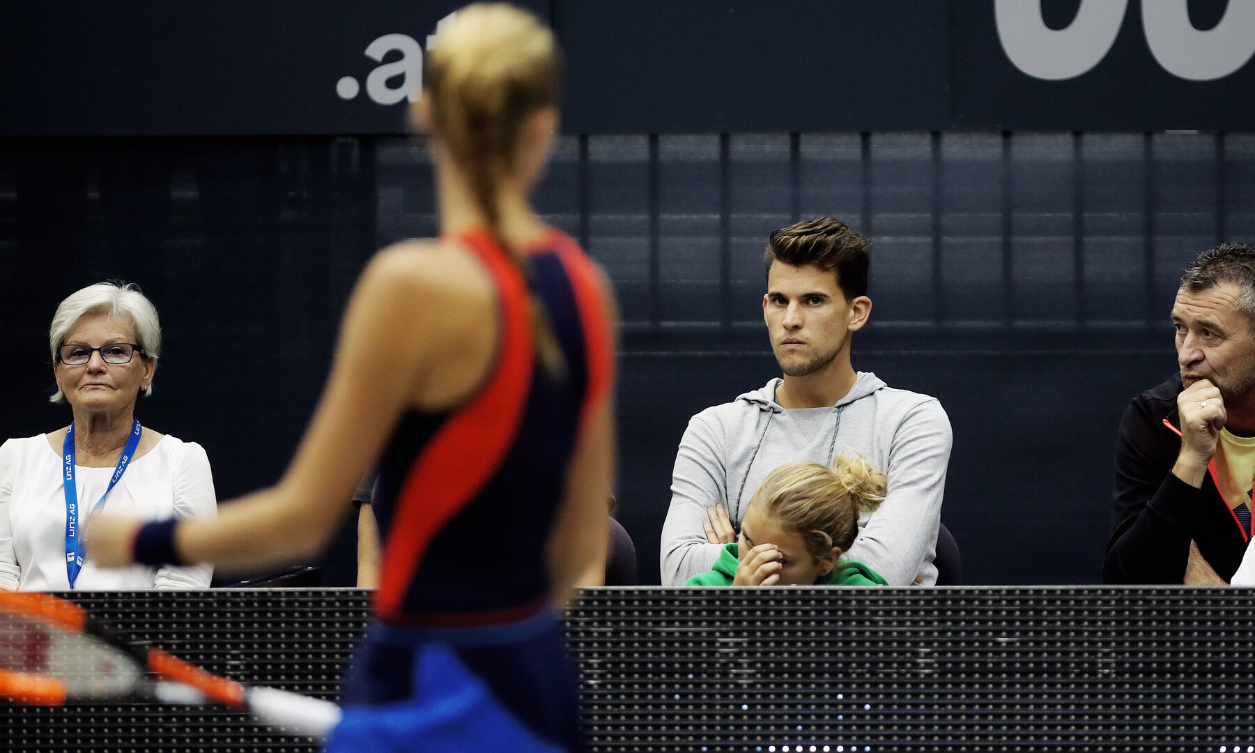 Dominic Thiem als Zuschauer bei Kiki Mladenovic