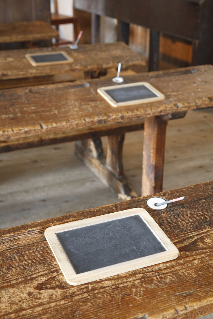 Schiefertafel mit Griffel