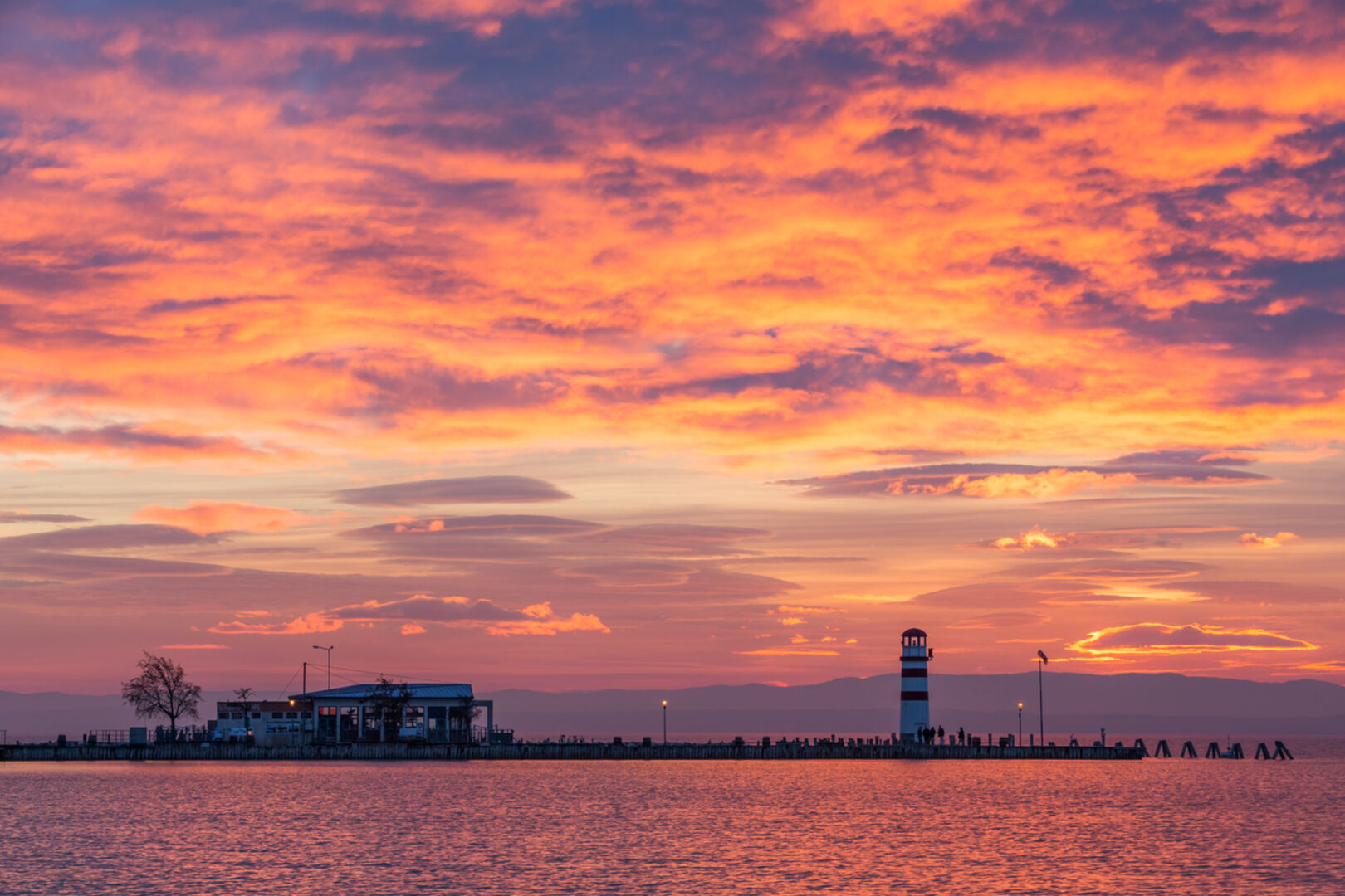 Abendstimmung über Podersdorf am See