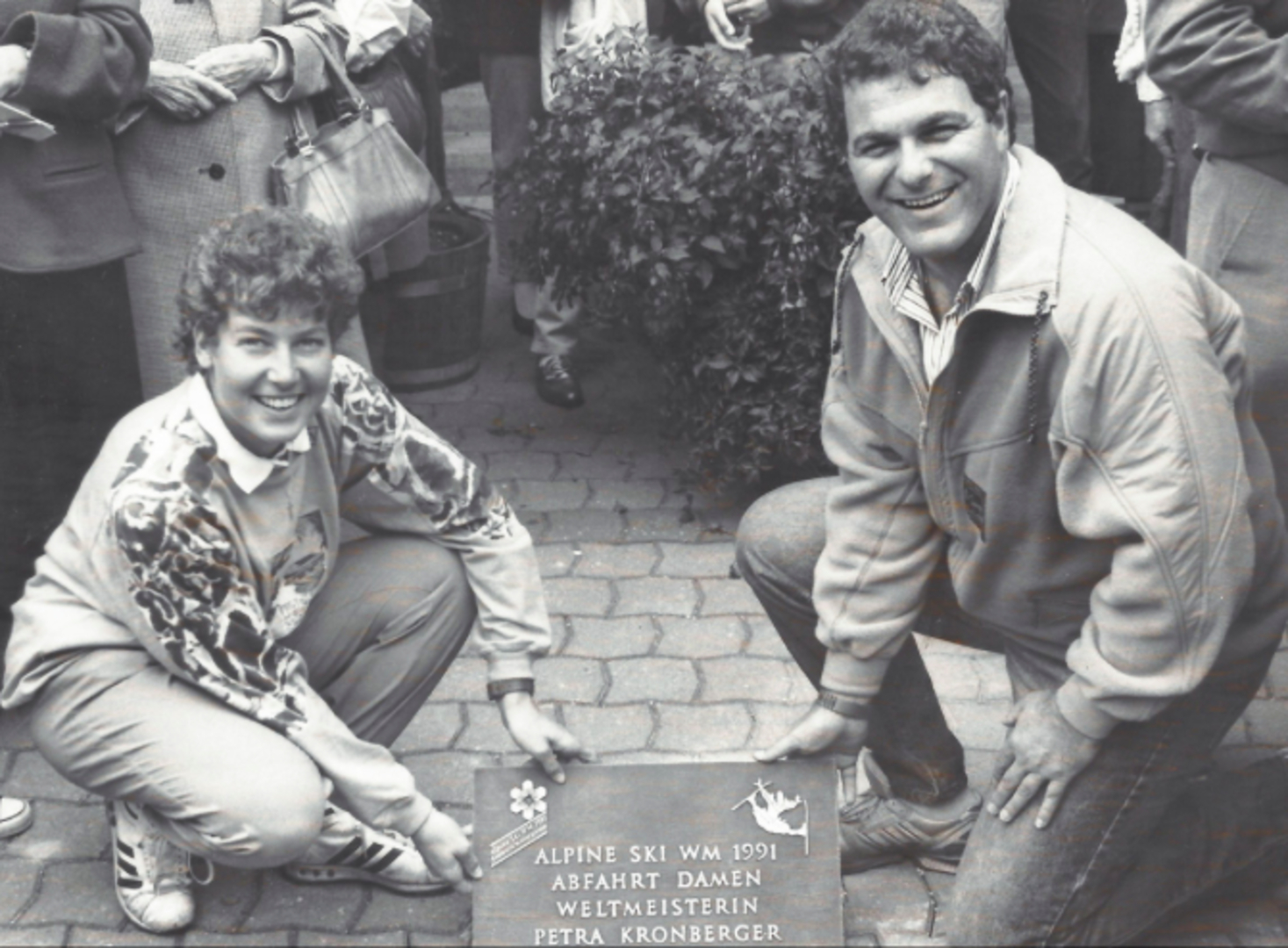 Bartl Gensbichler und Petra Kronberger, altes Erinnerungsfoto