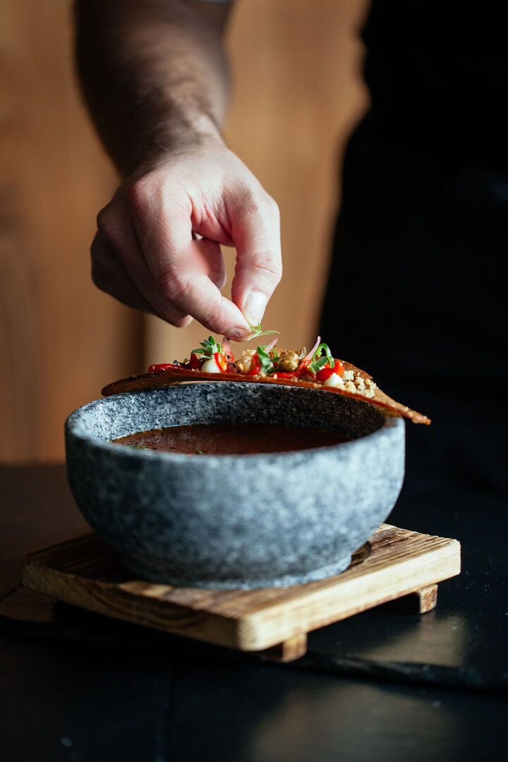 Suppe im Schlosshotel Fiss