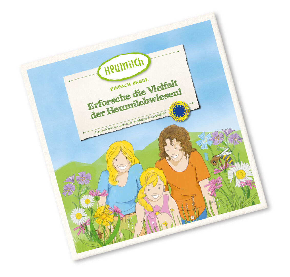 Cover des Heumilch-Kinderbuchs zur Biodiversität