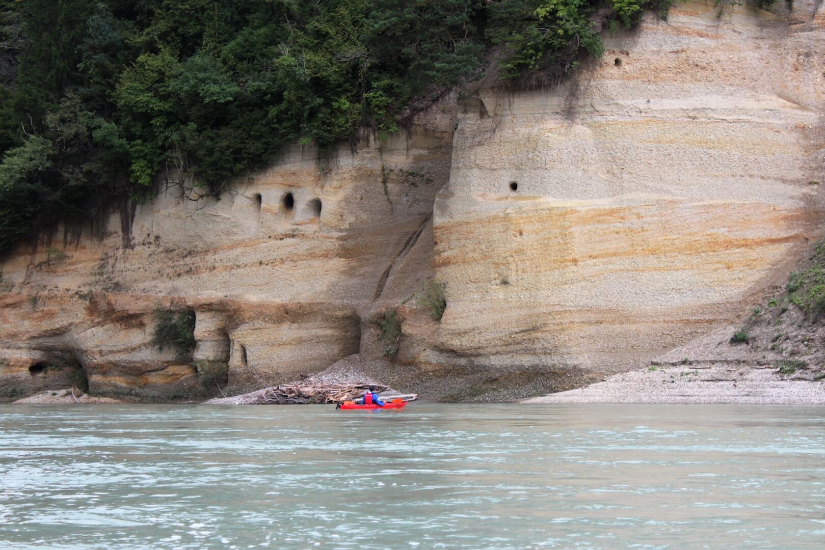 Kajak auf der Salzach