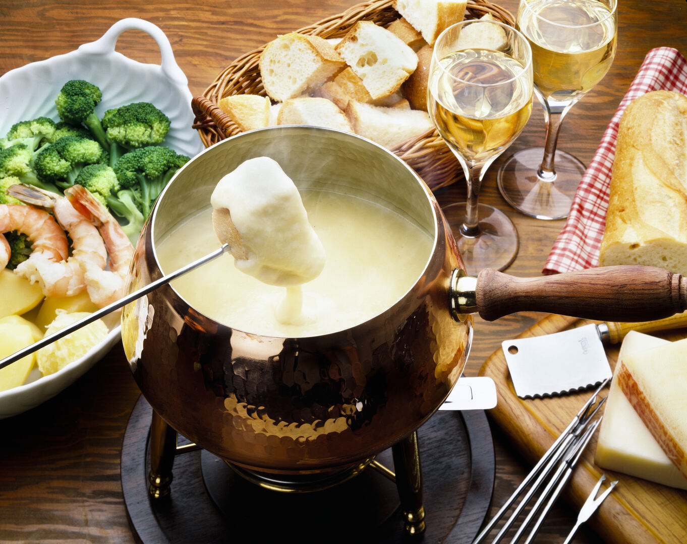 Käsefondue aus Schnittkäse