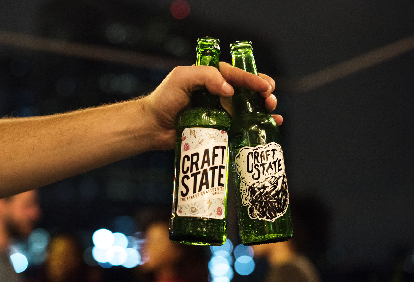 Craft Beer-Flaschen mit kreativem Design