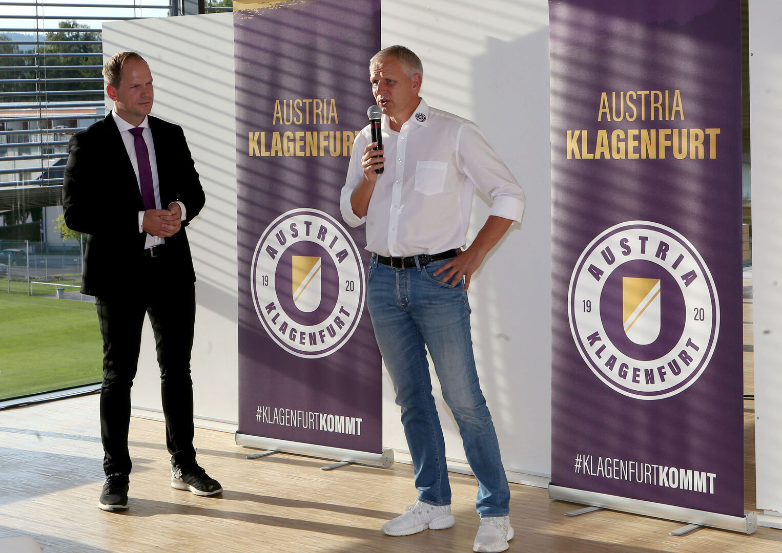 SK Austria Klagenfurt Geschäftsführer Harald Gärtner und Pressesprecher