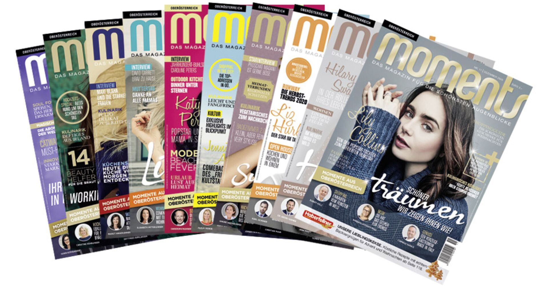 Coverfächer moments Magazin