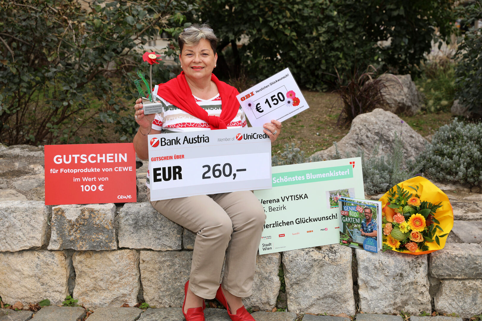 Siegerin in der Kategorie &quot;Schönstes Blumenkisterl&quot;