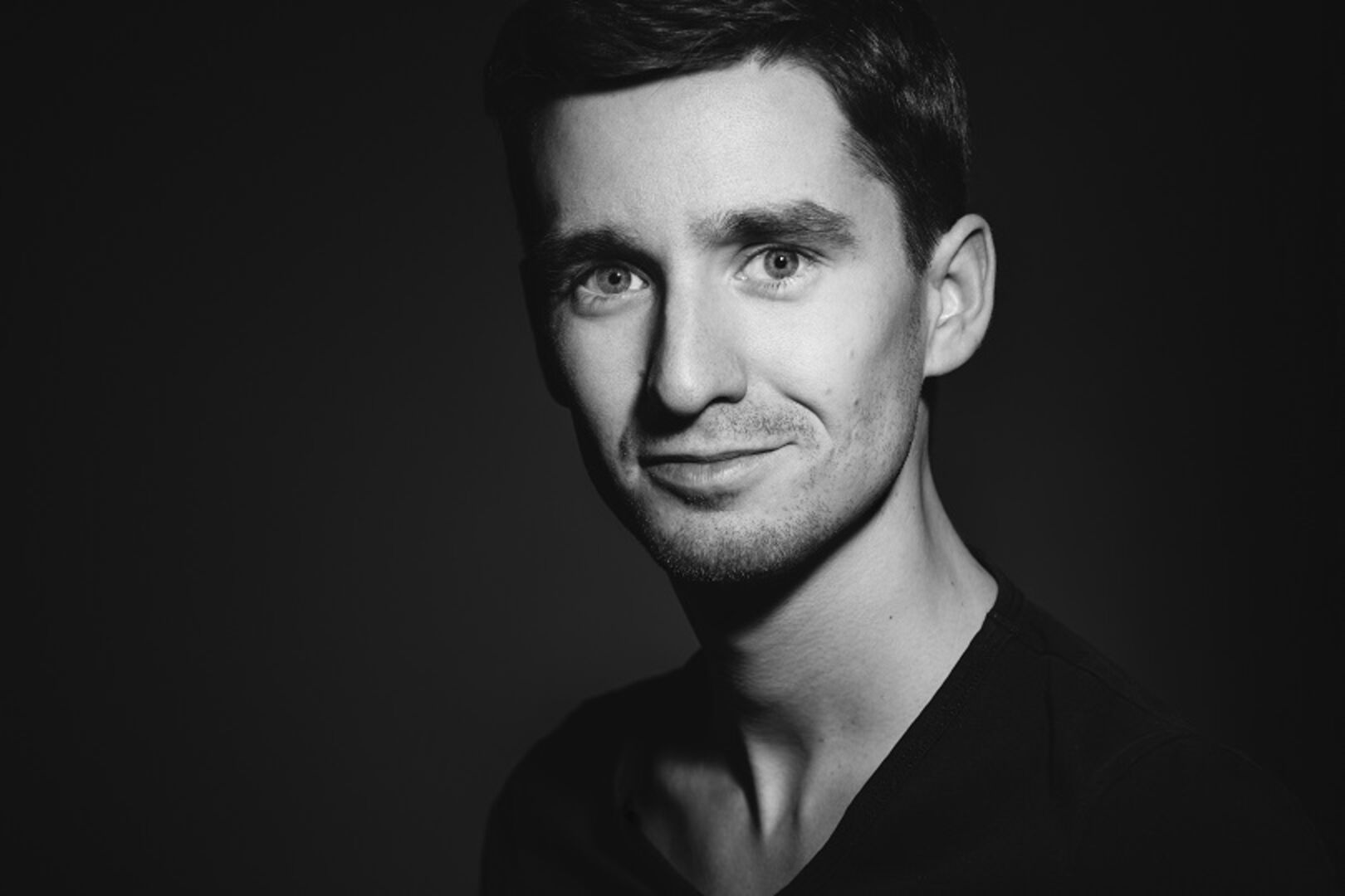 Schwarzweißes Porträt-Foto von Clemens Maria Schreiner