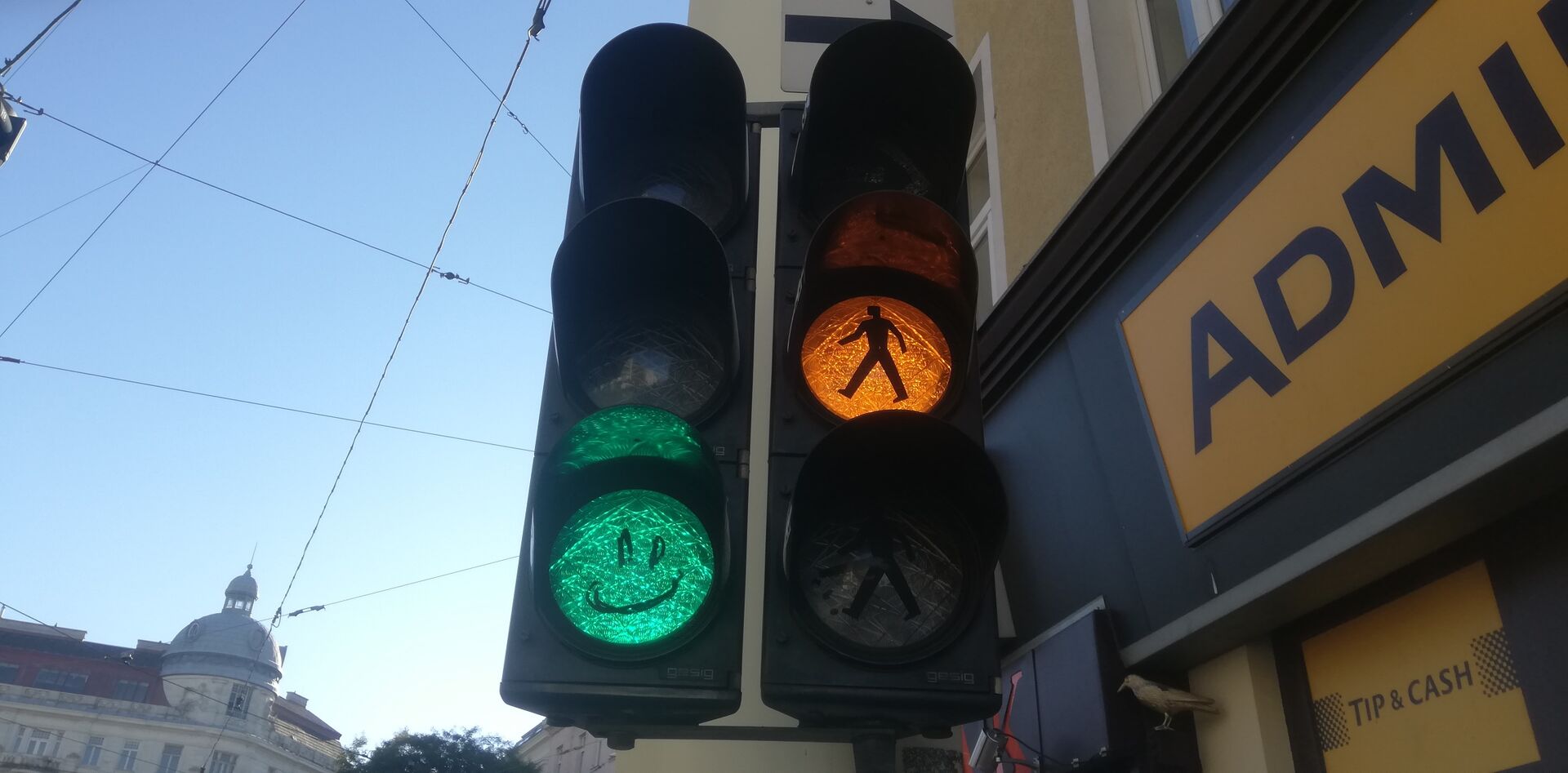 Ampel in der Brigittenau