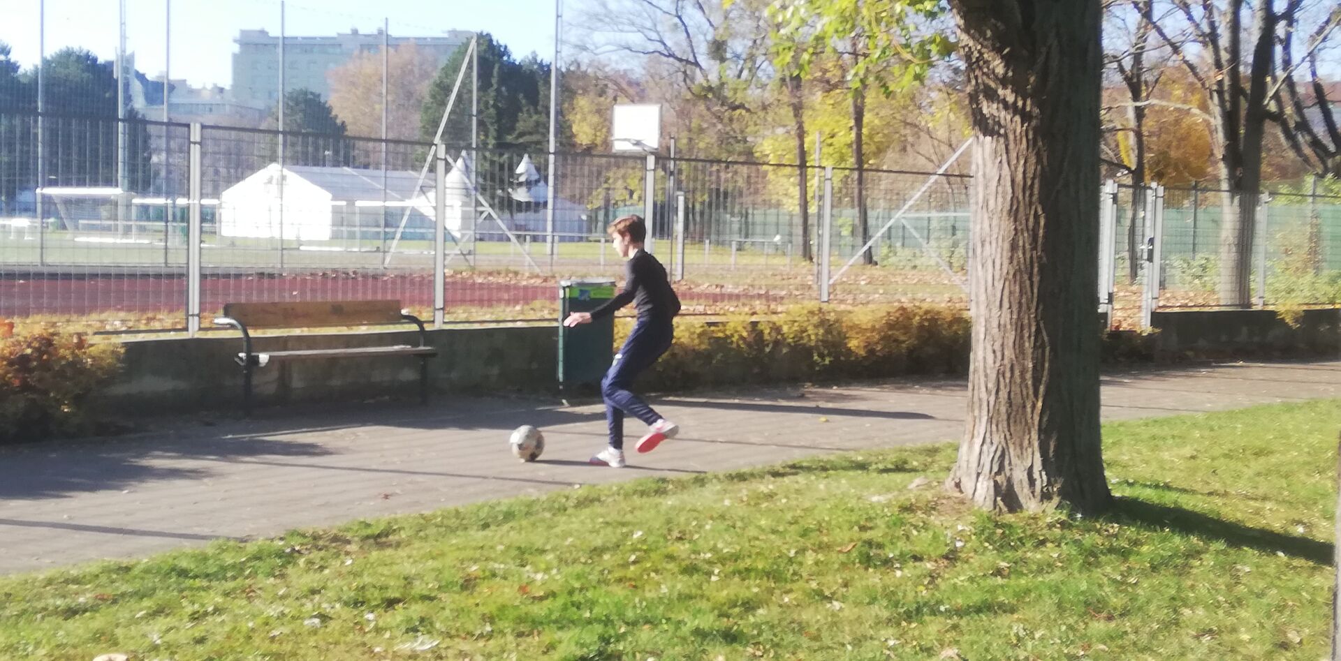 Fußballer im Prater