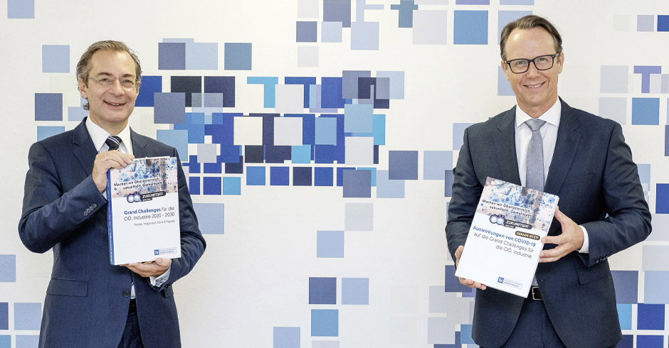 Axel Greiner, Präsident der Industriellenvereinigung Oberösterreich, und Joachim Haindl-Grutsch, Geschäftsführer der Industriellenvereinigung Oberösterreich