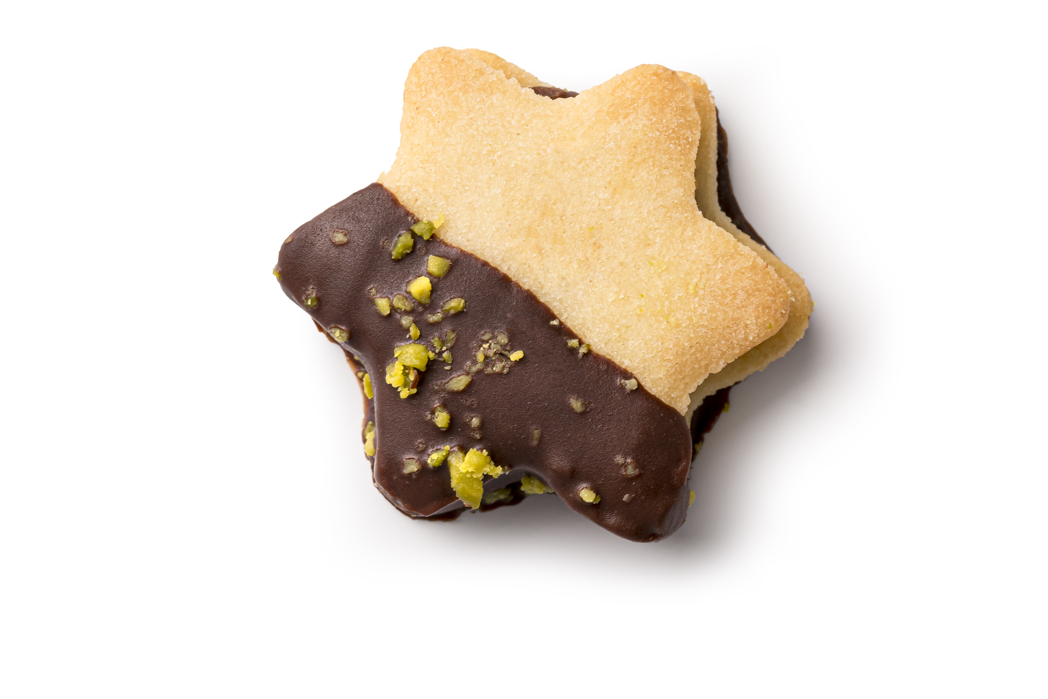 Nougatstern mit Schokolade