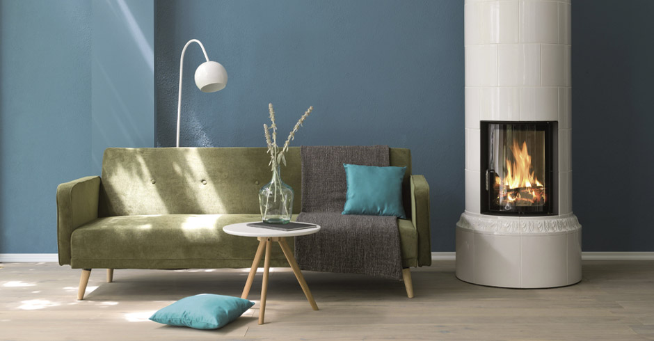 Weißer Kleinkachelofen