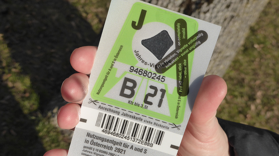 Die Autobahn-Vignette 2021