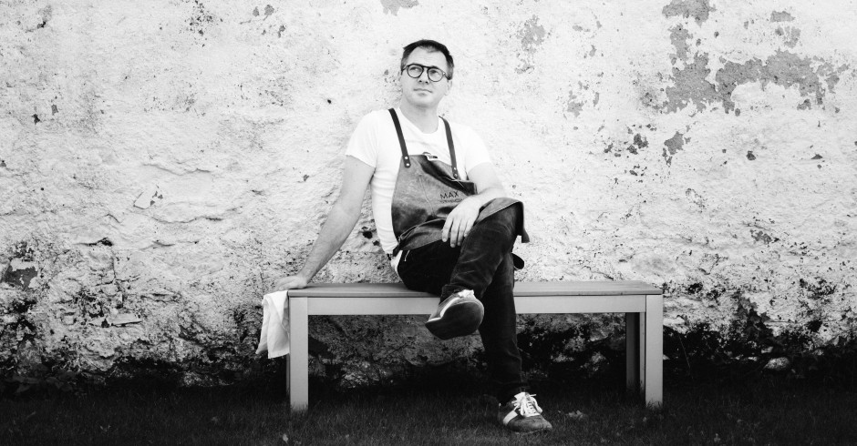 Max Stiegl im Garten