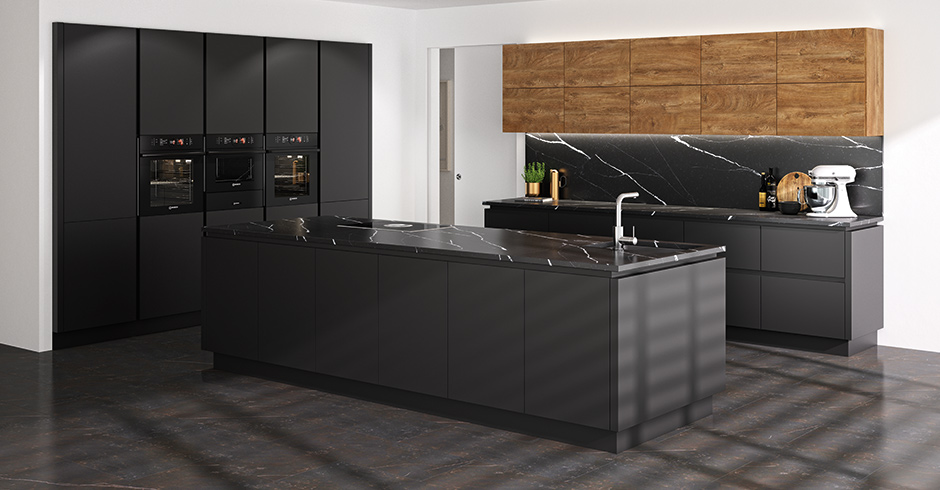 Küche in Marmor-Optik von HAKA | ©HAKA KÜCHEN