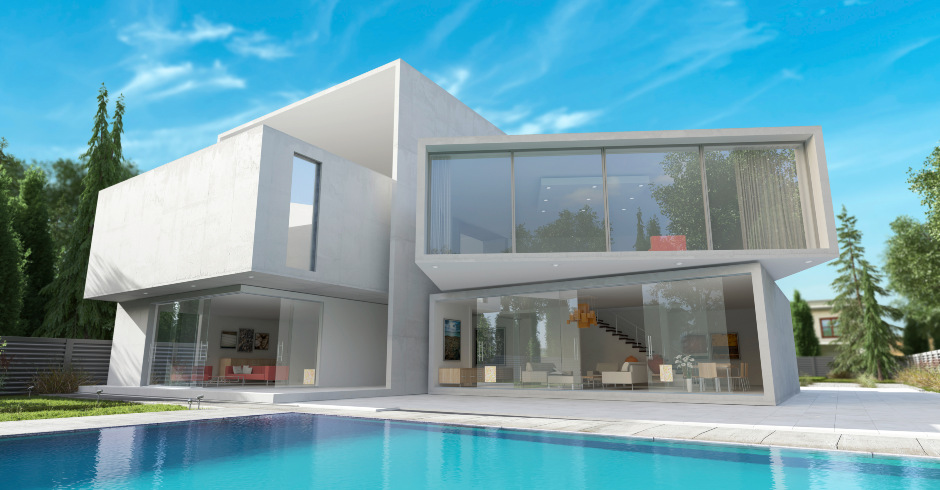 Modernes Wohnhaus mit Pool