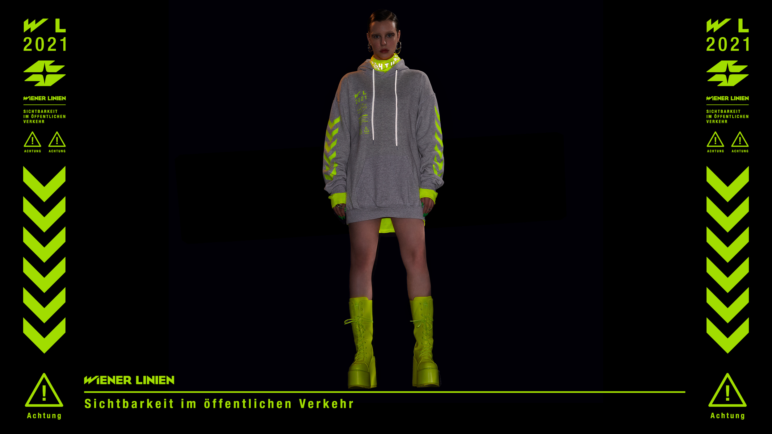 Mode der Wiener Lininen in Neonfarben