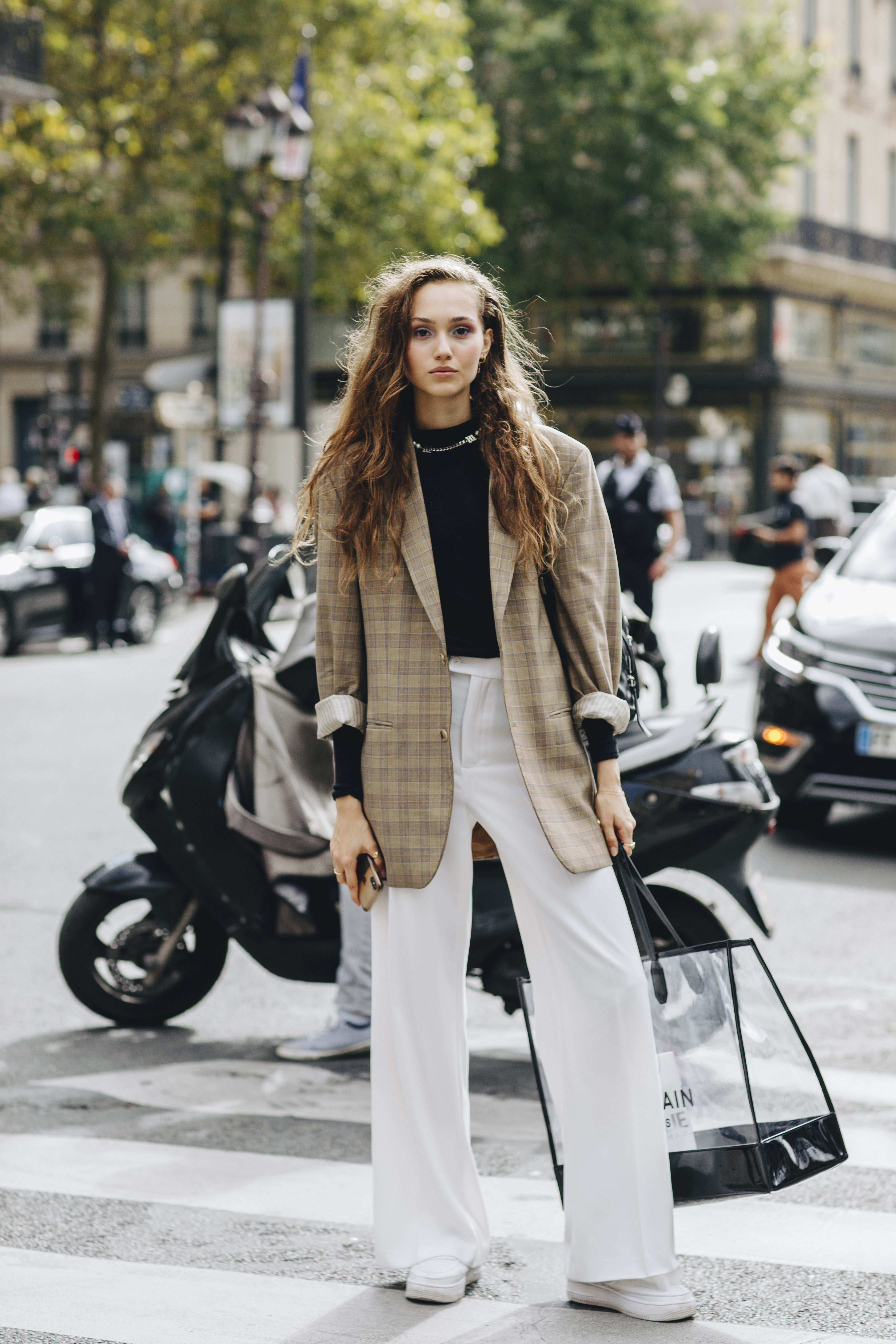 Paris Streetstyle Karierter Blazer