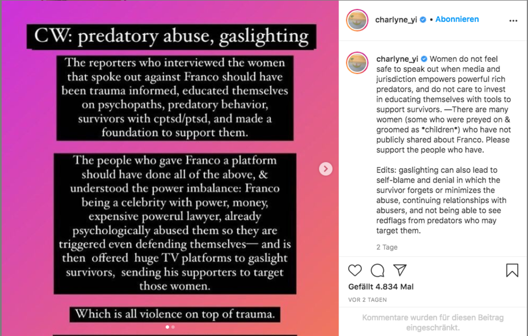 James Franco soll angeblich mehrere Schauspielkolleginnen belästigt haben.