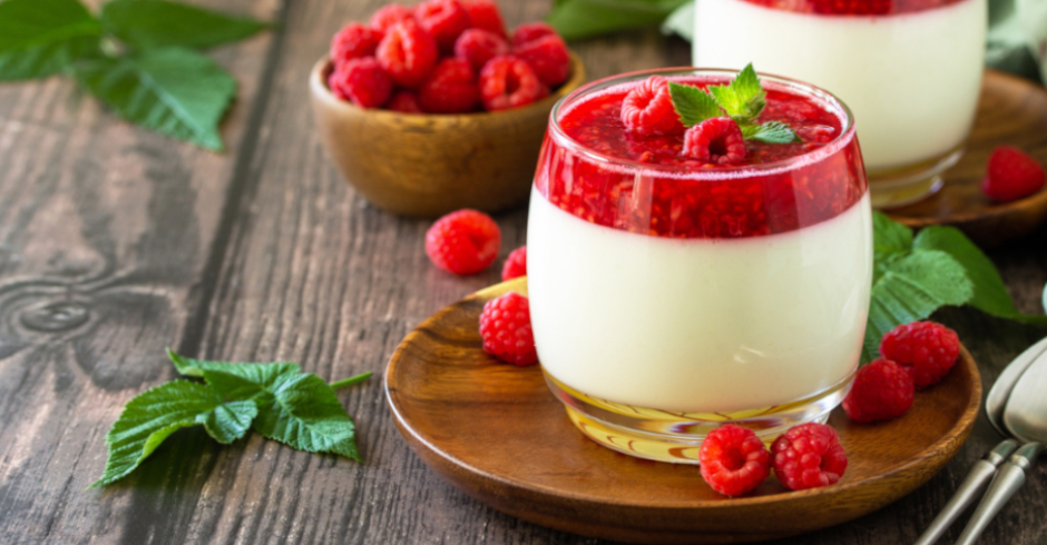 Raspberry Panna cotta