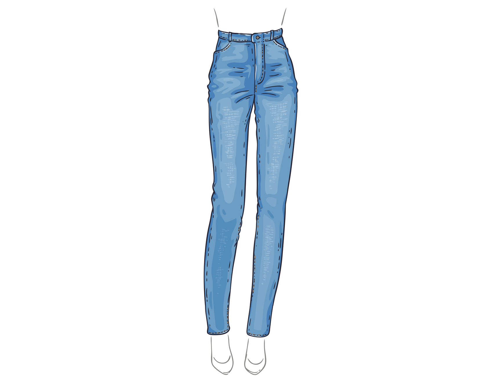 Straight Leg Jeans | Credit: iStock.com/sabelskaya
